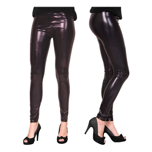 LEGGINGS METALLIC SVART