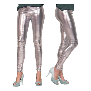 LEGGINGS METALLIC SILVER