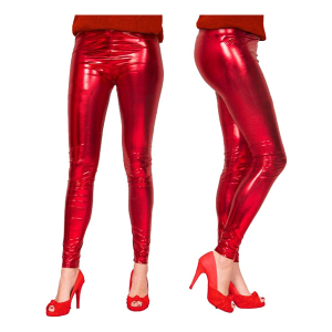 LEGGINGS METALLIC RÖD