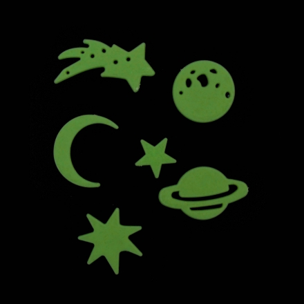 SPACE  STICKERS  GLOW  IN THE DARK  SPACE  STICKERS  GLOW  IN THE DARK