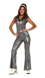 DISCO JUMPSUIT SILVERFÄRGAD