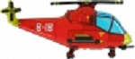 FOLIE HELIKOPTER RÖD FIGUR