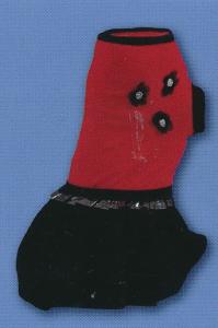 KLÄNNING SVART/RÖD