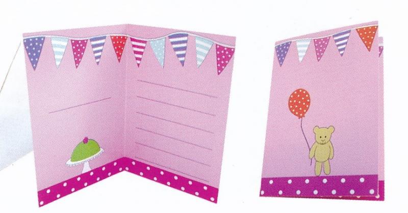 KALAS INBJUDNINGSKORT ROSA