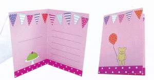 KALAS INBJUDNINGSKORT ROSA