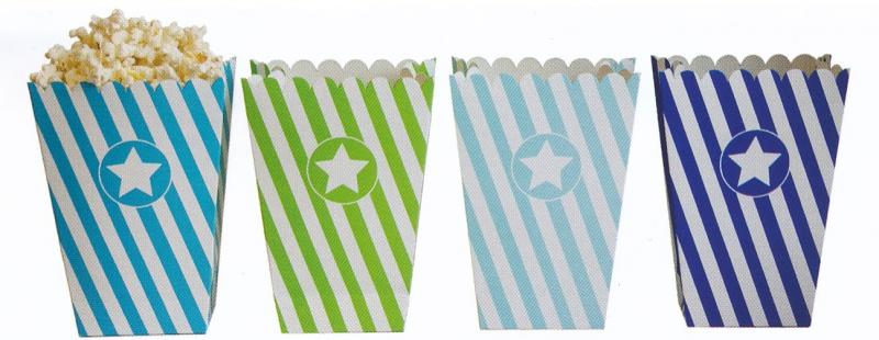 PARTY POPCORNBOX BLÅ
