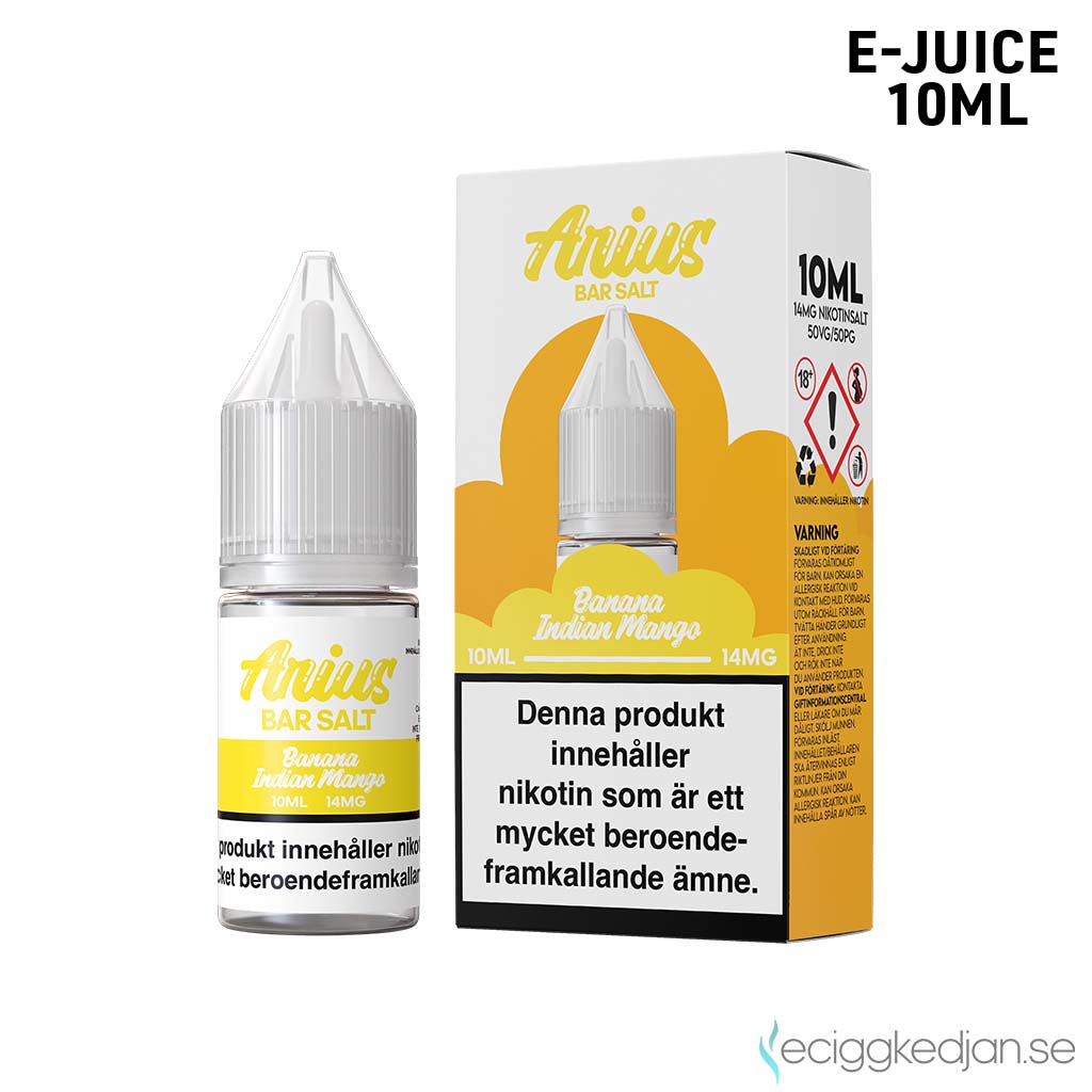 Arius Bar Salt Fruity | Banana Indian Mango | 10ml E-Juice | 14mg Saltnikotin