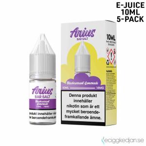 Arius Bar Salt Fruity | Blackcurrant Lemonade | 10ml E-Juice | 14mg Saltnikotin | 5pack