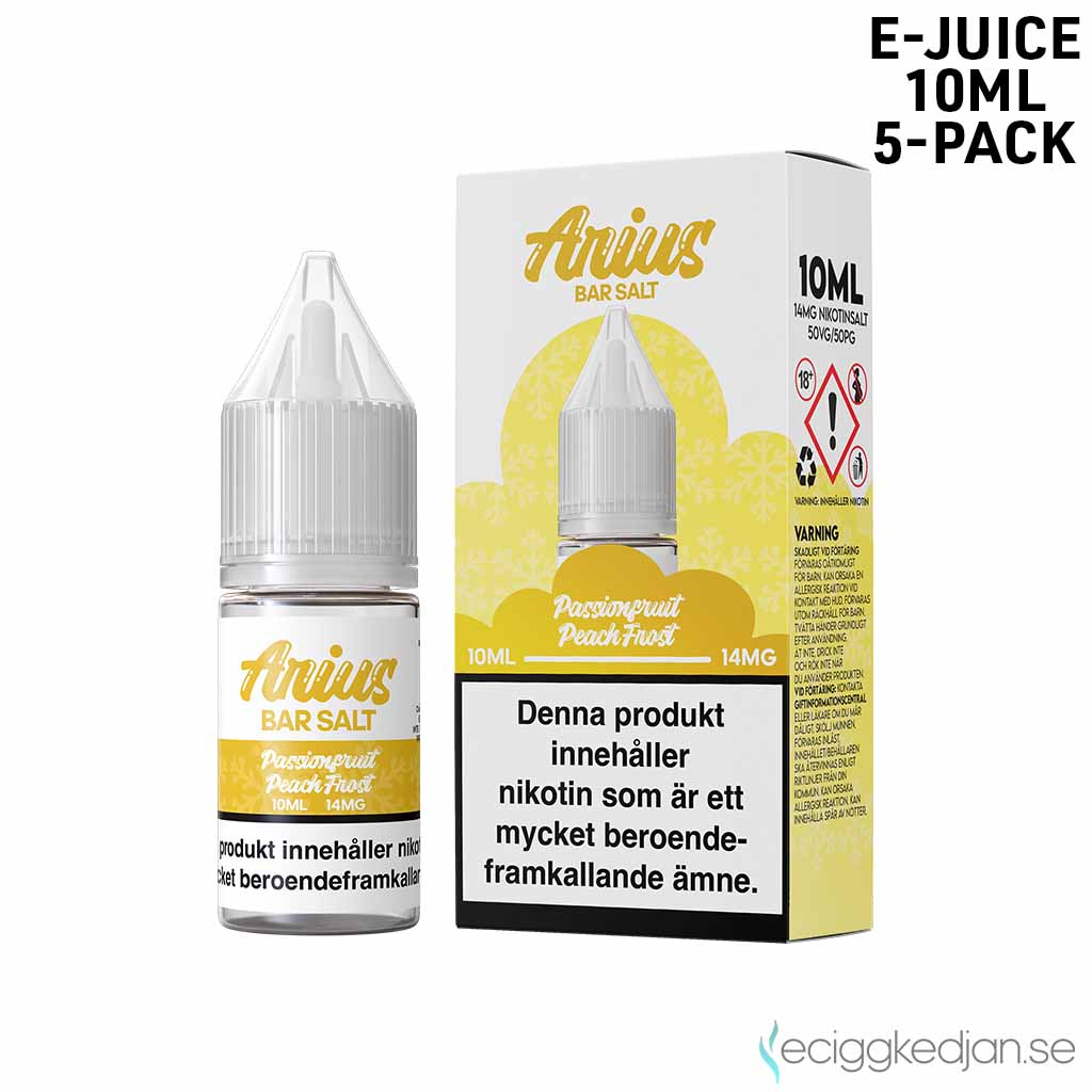 Arius Bar Salt Frost | Passionfruit Peach Frost | 10ml E-Juice | 14mg Saltnikotin | 5pack