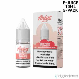 Arius Bar Salt Fruity | White Peach Strawberry | 10ml E-Juice | 14mg Saltnikotin | 5pack