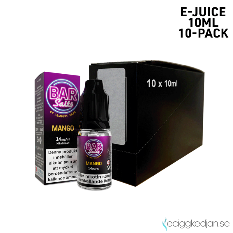 Bar Salts | Mango 10ml E-Juice 14mg Saltnikotin 10pack