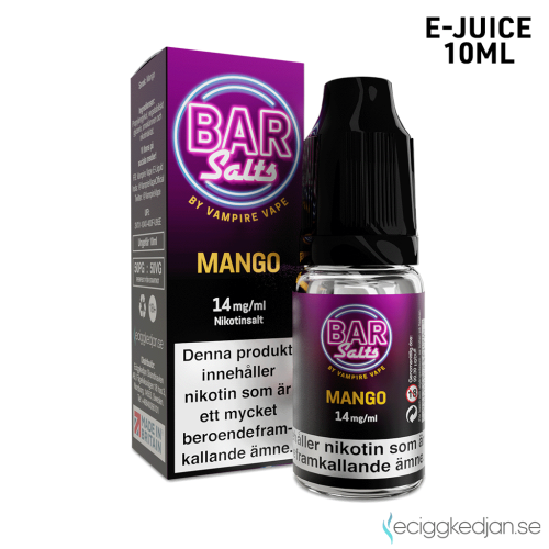 Bar Salts | Mango | 10ml E-Juice | 14mg Saltnikotin