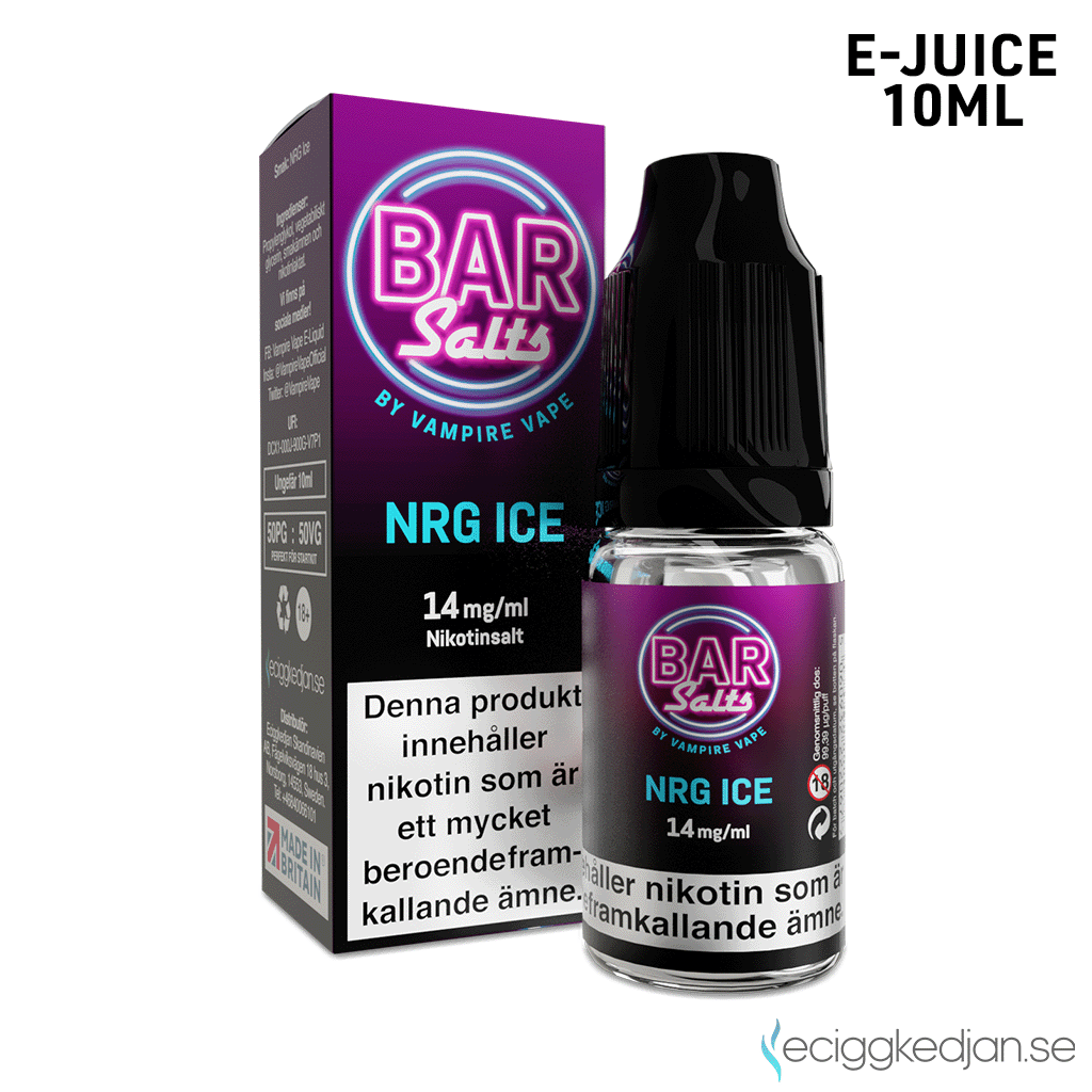 Bar Salts | NRG Ice | 10ml E-Juice | 14mg Saltnikotin