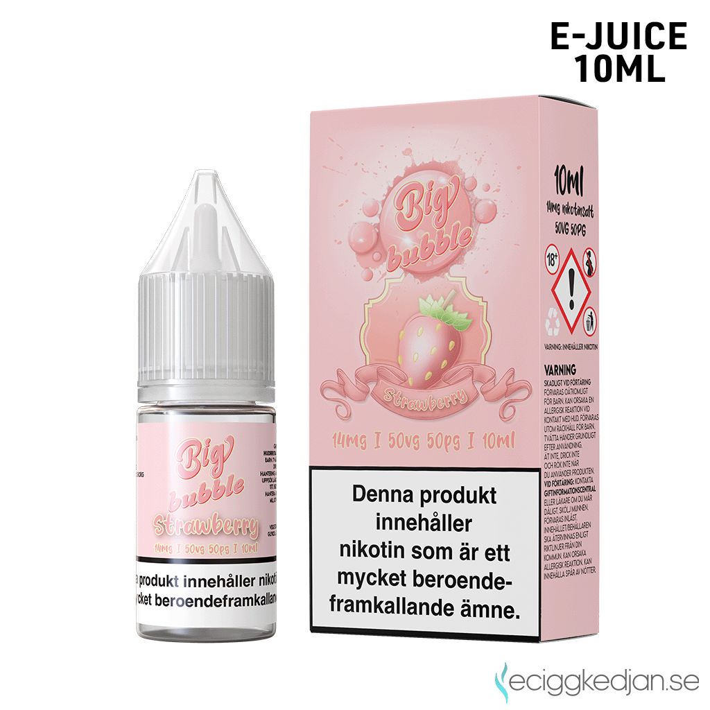 Big Bubble | Strawberry | 10ml E-Juice | 14mg Saltnikotin