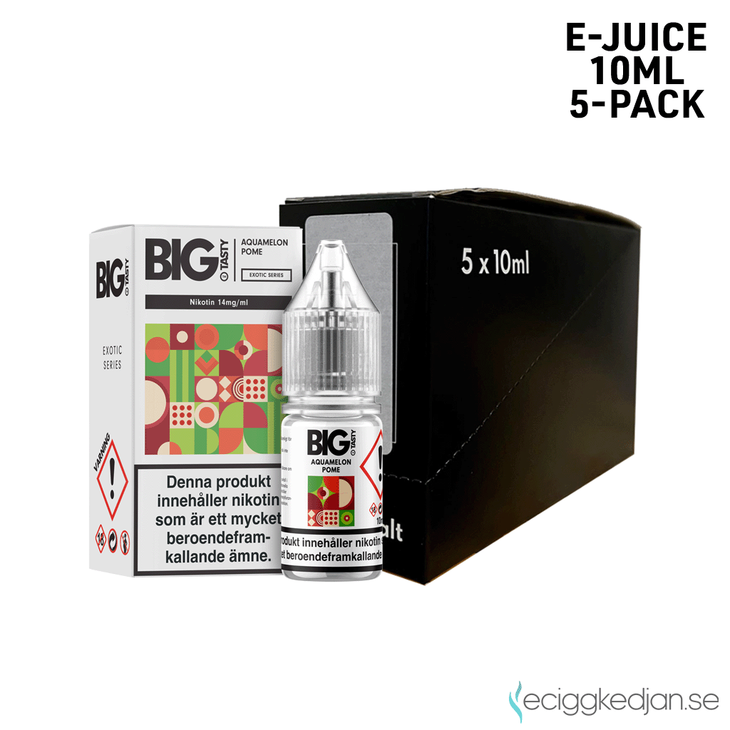Big Tasty Exotic | Aquamelon Pome | 10ml E-Juice | 14mg Saltnikotin | 5pack