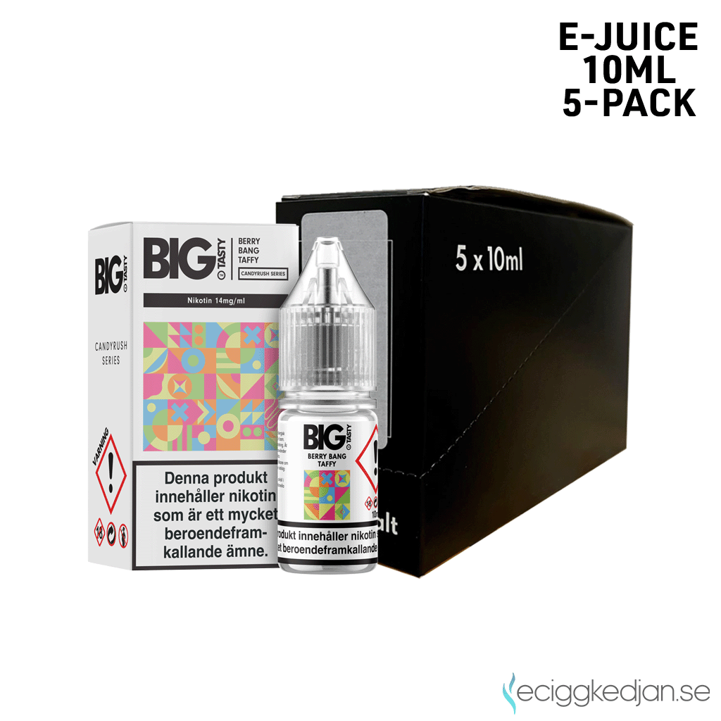 Big Tasty Candy | Berry Bang Taffy | 10ml E-Juice | 14mg Saltnikotin | 5pack