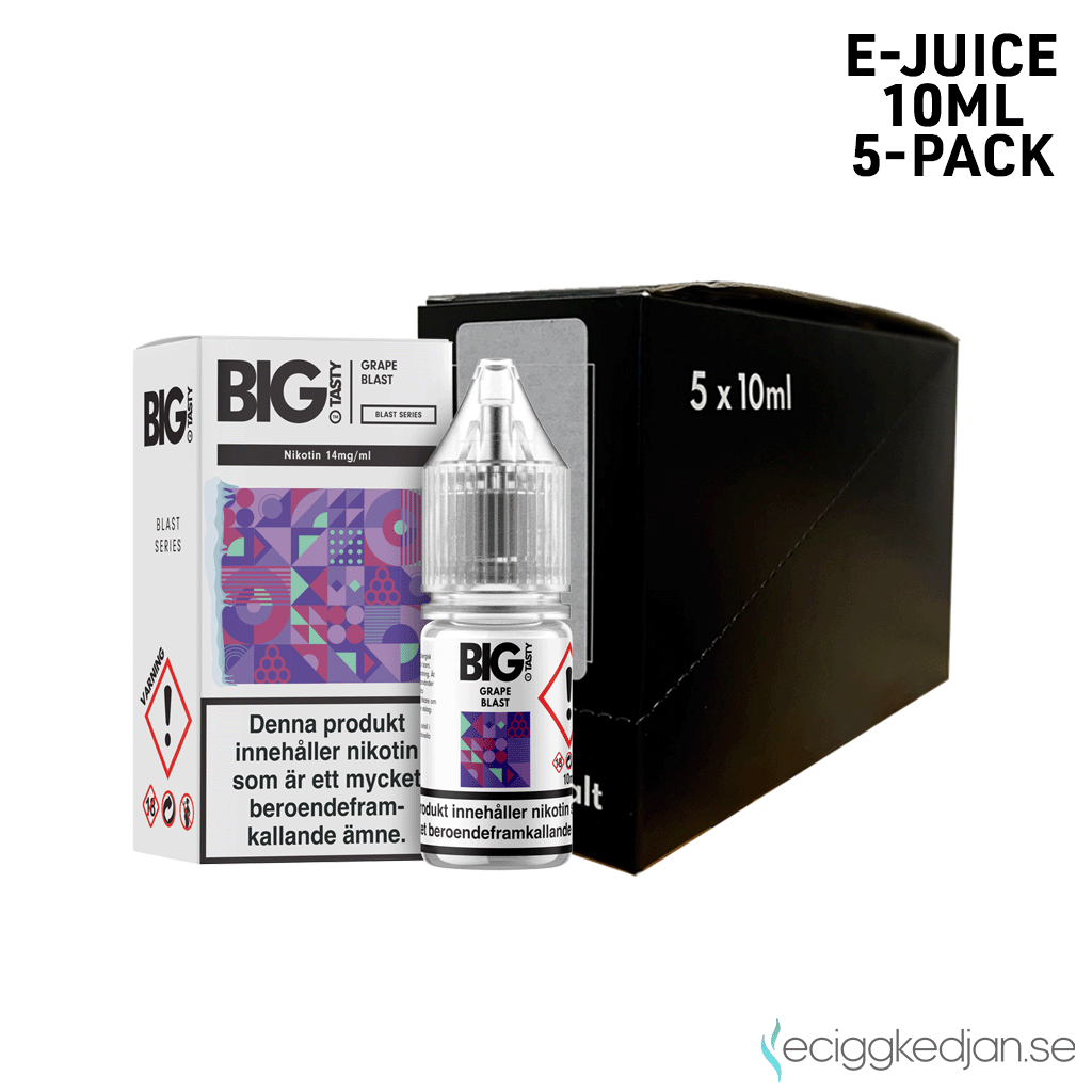 Big Tasty Blast | Grape Blast | 10ml E-Juice | 14mg Saltnikotin | 5pack