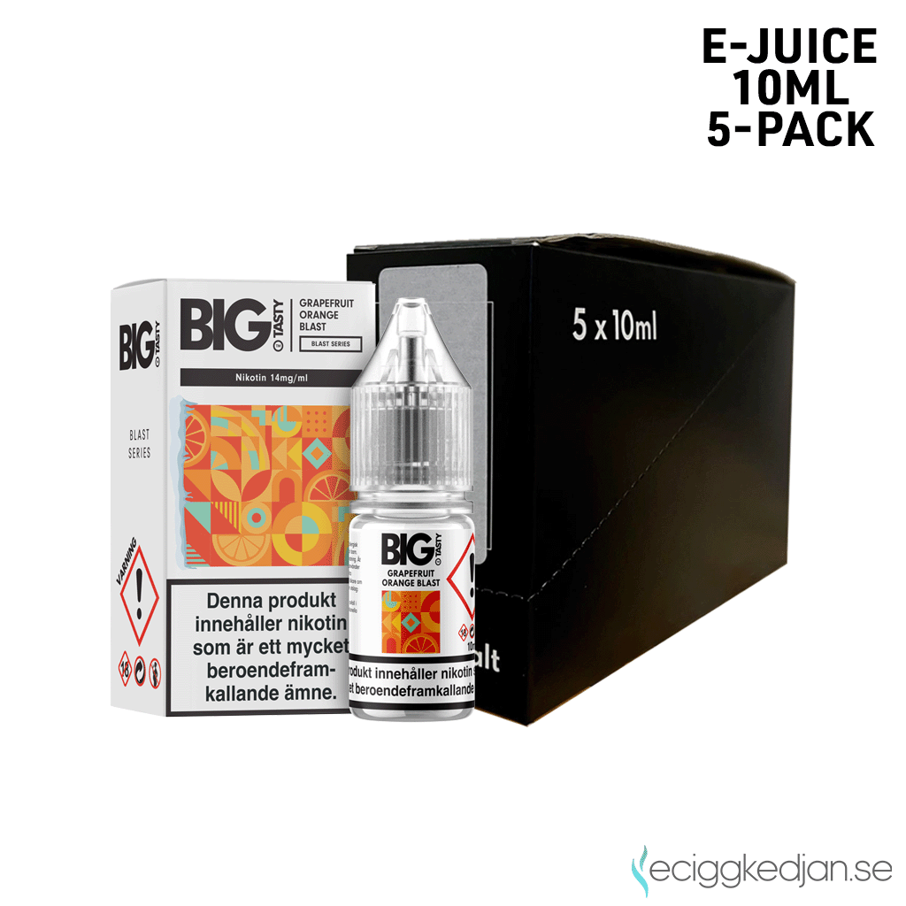 Big Tasty Blast | Grapefruit Orange Blast | 10ml E-Juice | 14mg Saltnikotin | 5pack