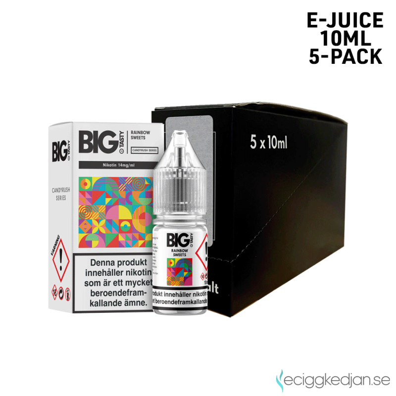 Big Tasty Candy | Rainbow Sweets 10ml E-Juice 14mg Saltnikotin 5pack