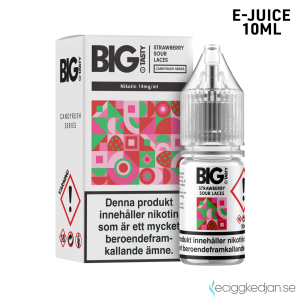 Big Tasty Candy | Strawberry Sour Laces | 10ml E-Juice | 14mg Saltnikotin