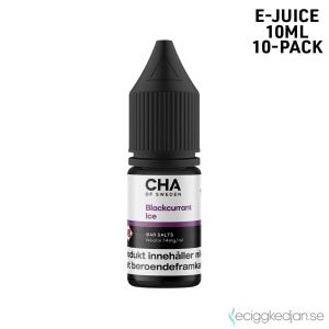 CHA of Sweden Ice Edition | Blackcurrant Ice | 10ml E-Juice | 14mg Saltnikotin | 10pack