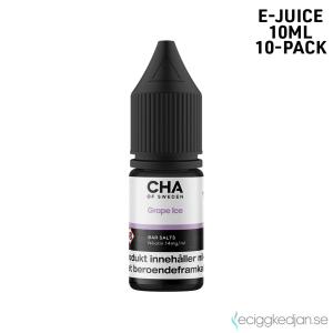 CHA of Sweden Ice Edition | Grape Ice | 10ml E-Juice | 14mg Saltnikotin | 10pack