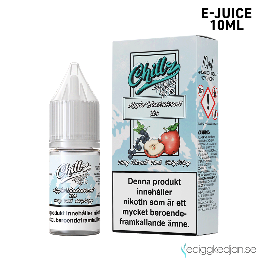 Chillz | Apple Blackcurrant Ice | 10ml E-Juice | 14mg Saltnikotin