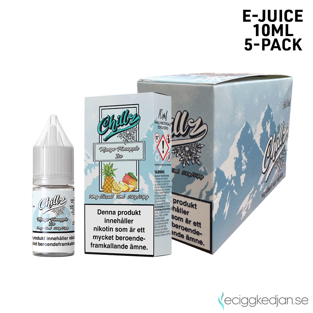 Chillz | Mango Pineapple Ice | 10ml E-Juice | 14mg Saltnikotin | 5pack
