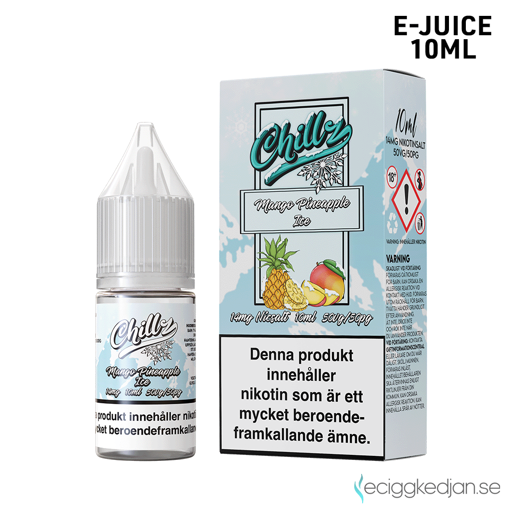 Chillz | Mango Pineapple Ice | 10ml E-Juice | 14mg Saltnikotin