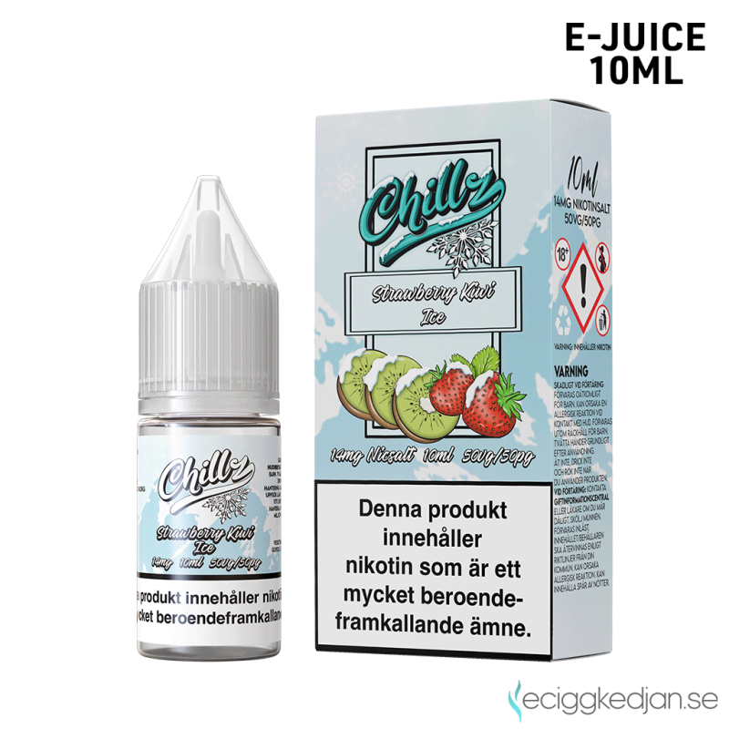 Chillz | Strawberry Kiwi Ice 10ml E-Juice 14mg Saltnikotin