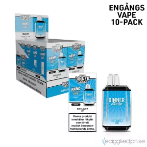 Dinner Lady Nano Mesh | Bubblegum Ice | Engångs Vape | 20mg | 10pack