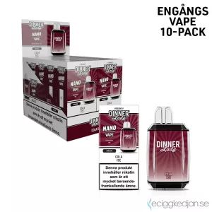 Dinner Lady Nano Mesh | Cola Ice | Engångs Vape | 20mg | 10pack