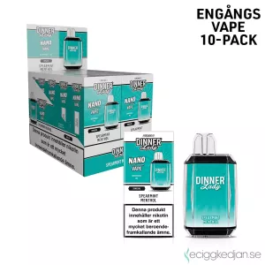 Dinner Lady Nano Mesh | Spearmint Menthol | Engångs Vape | 20mg | 10pack