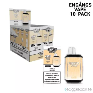 Dinner Lady Nano Mesh | Vanilla Tobacco | Engångs Vape | 20mg | 10pack