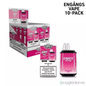Dinner Lady Nano Mesh | Watermelon Ice | Engångs Vape | 20mg | 10pack