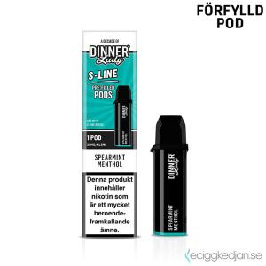 Dinner Lady S-Line Mesh Pod | Spearmint Menthol | Förfylld Pod