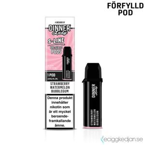 Dinner Lady S-Line Mesh Pod | Strawberry Watermelon Bubblegum | Förfylld Pod