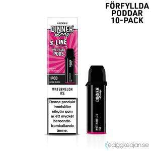 Dinner Lady S-Line Mesh Pod | Watermelon Ice | Förfylld Pod | 10pack