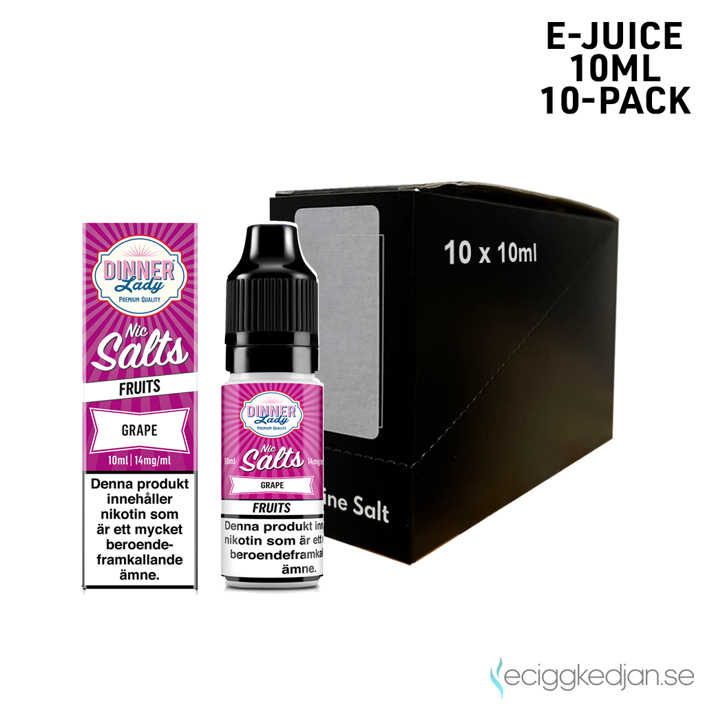 Dinner Salt | Grape | 10ml E-Juice | 14mg Saltnikotin | 10pack