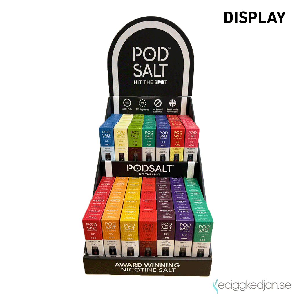 Display | Pod Salt Go Engångs Vape | 14*5pack | OBS!! Utgånget Datum