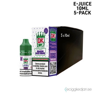 DK Salts | Dragon Razz Grape | 10ml E-Juice | 14mg Saltnikotin | 5pack