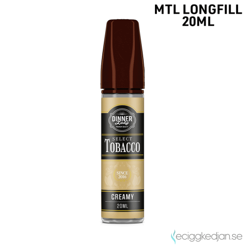Dinner Lady | Creamy Tobacco | MTL | 20ml Longfill