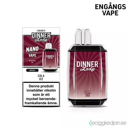 Dinner Lady Nano Mesh | Cola Ice | Engångs Vape | 20mg