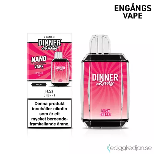 Dinner Lady Nano Mesh | Fizzy Cherry | Engångs Vape | 20mg