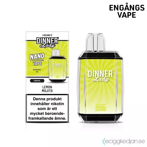 Dinner Lady Nano Mesh | Lemon Mojito | Engångs Vape | 20mg
