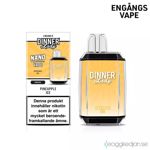 Dinner Lady Nano Mesh | Pineapple Ice | Engångs Vape | 20mg