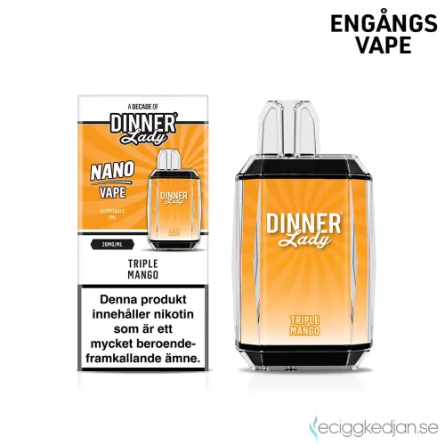 Dinner Lady Nano Mesh | Triple Mango | Engångs Vape | 20mg