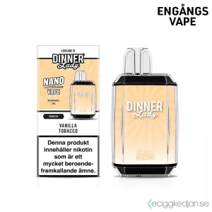 Dinner Lady Nano Mesh | Vanilla Tobacco | Engångs Vape | 20mg
