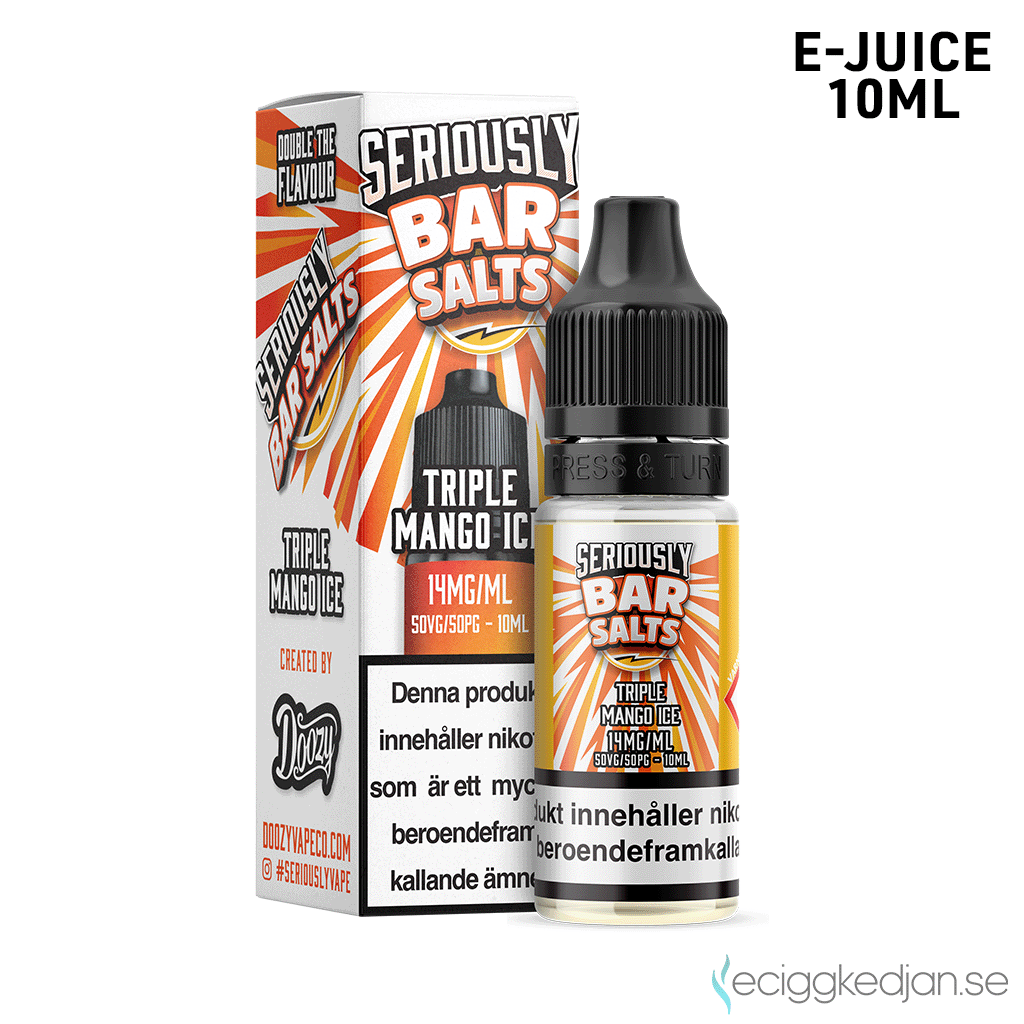 Seriously Bar Salts | Triple Mango Ice | 10ml E-Juice | 14mg Saltnikotin