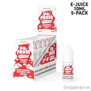 Dr Frost Arctic Edition Bar Salt | Strawberry Coconut Ice Cream | 10ml E-Juice | 14,5mg Saltnikotin | 5pack